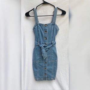 Denim mini dress size small